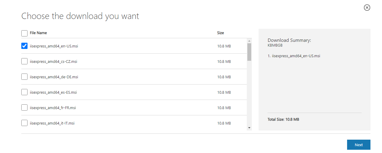 platform iis express